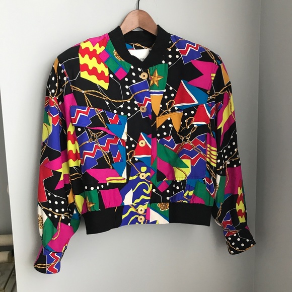 80s style bomber jacket